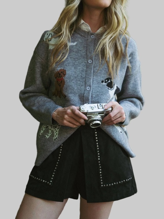 NWT Dog Lover Cardigan Sweater - Picture 1 of 3